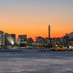 夕焼けの横浜市街