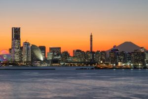 夕焼けの横浜市街